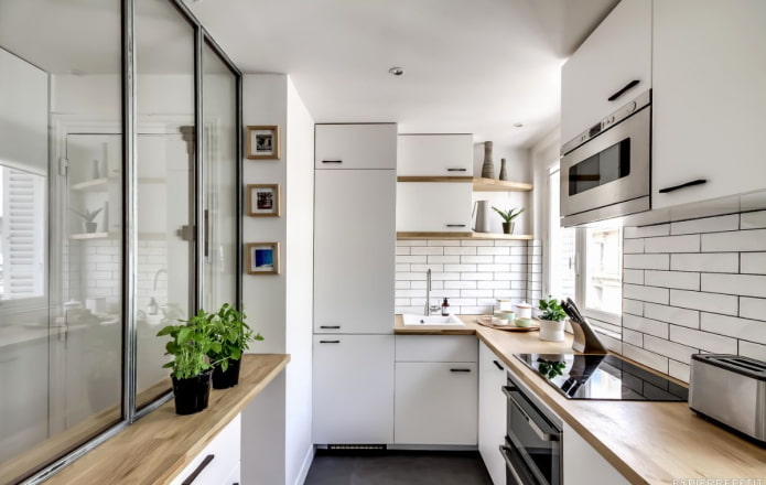 narrow kitchen design