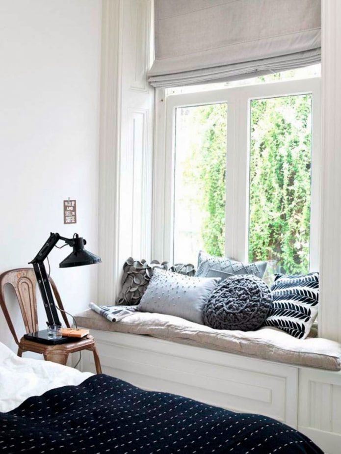 bedroom in scandinavian style