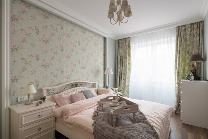 floral print on wallpaper and curtains