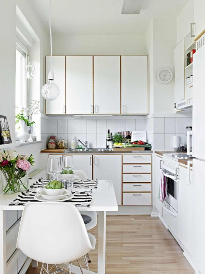 white kitchen set