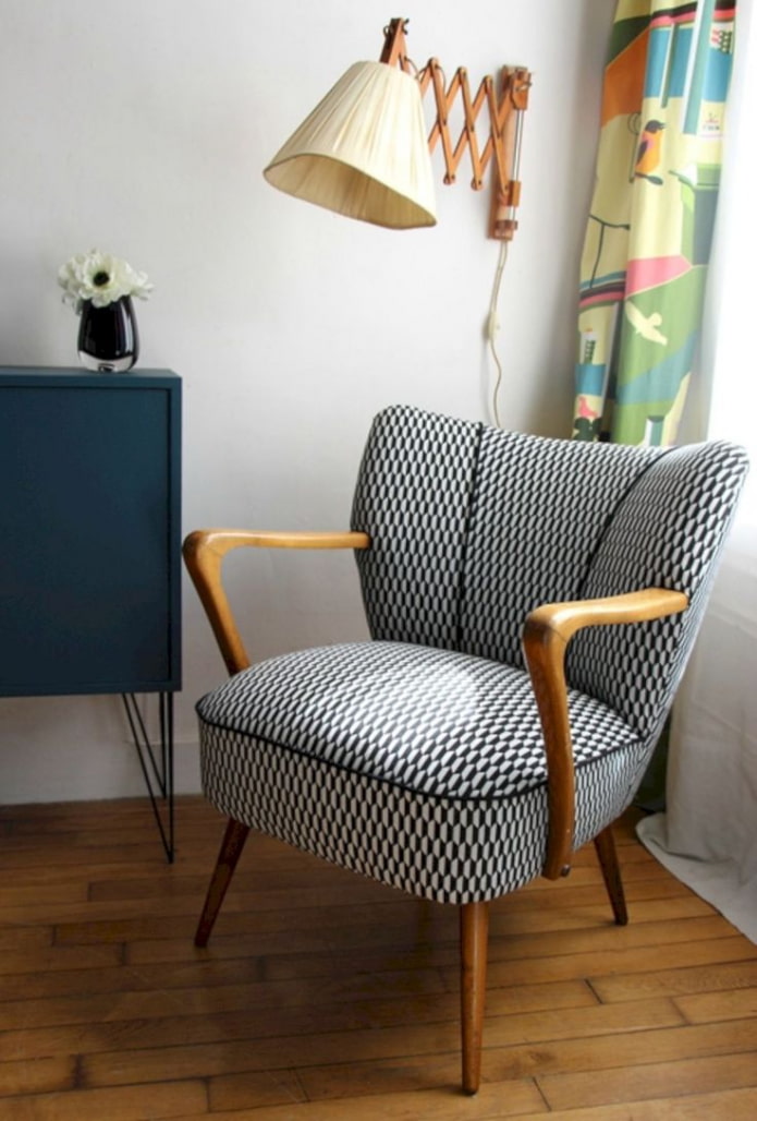 armchair in the style of the fifties