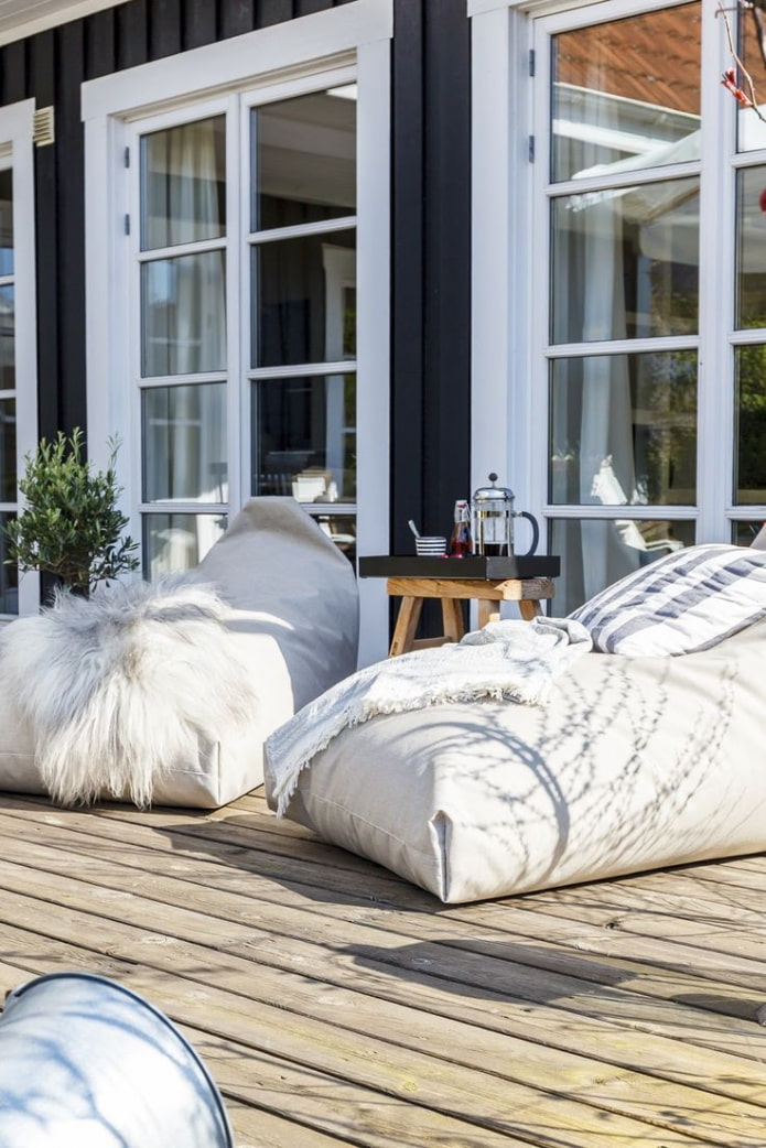bean-bags for the terrace