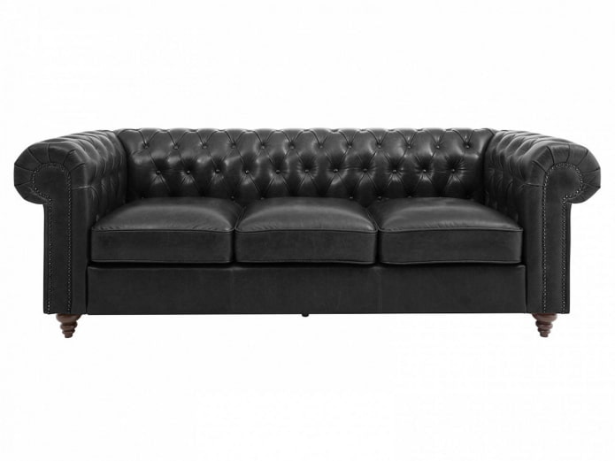 three-seater leather sofa