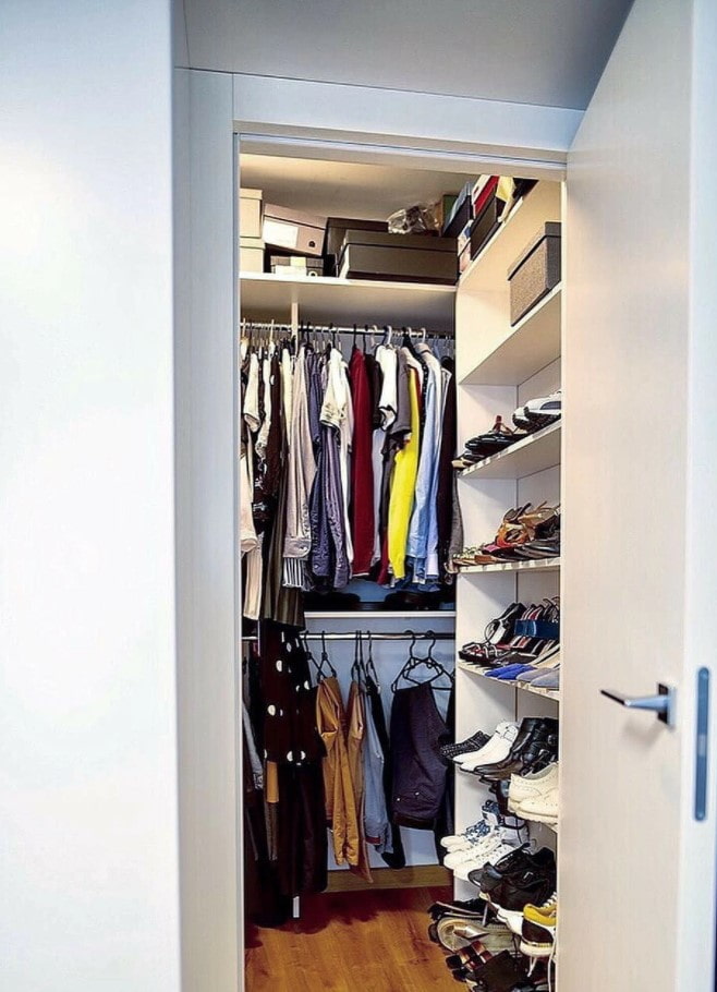 dressing room in the closet