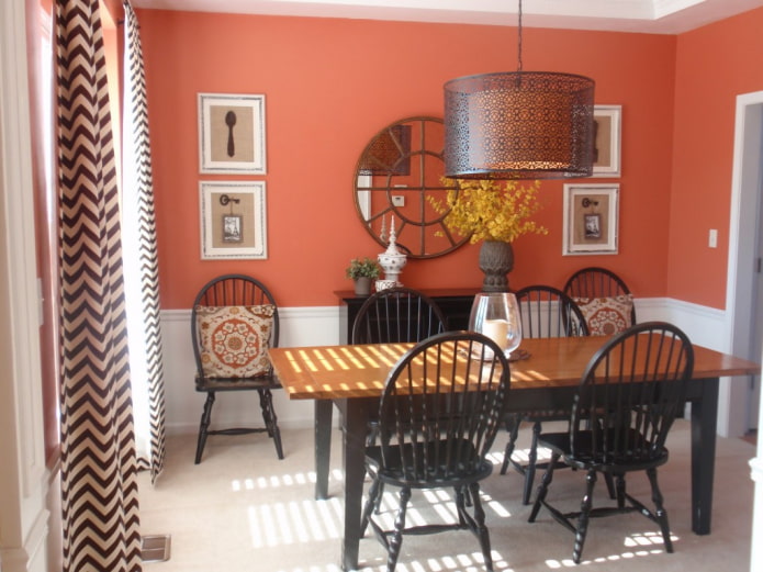 terracotta dining room