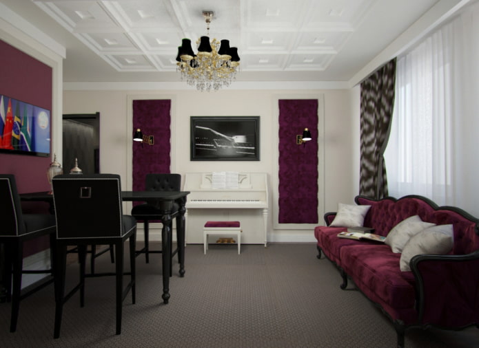 classic living room marsala