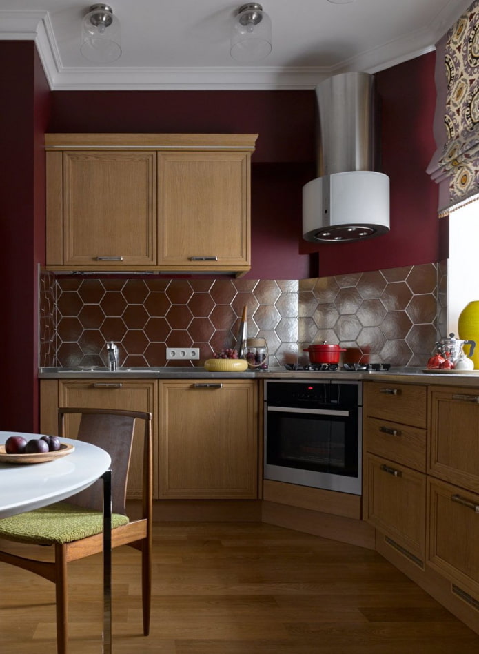 marsala wall in the kitchen