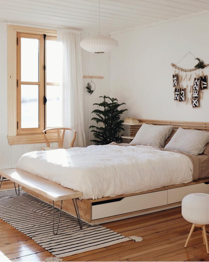 scandi style bedroom