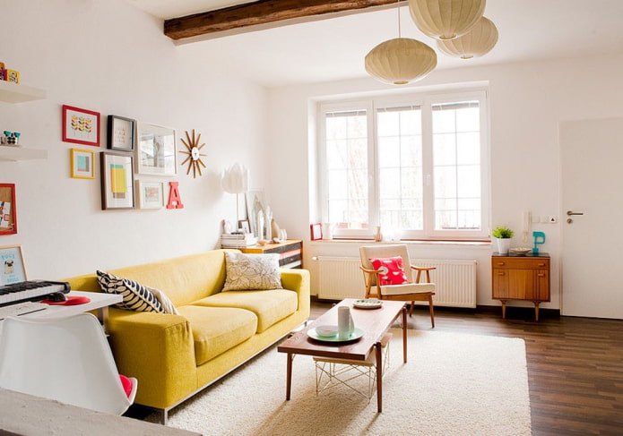 bright room in warm colors