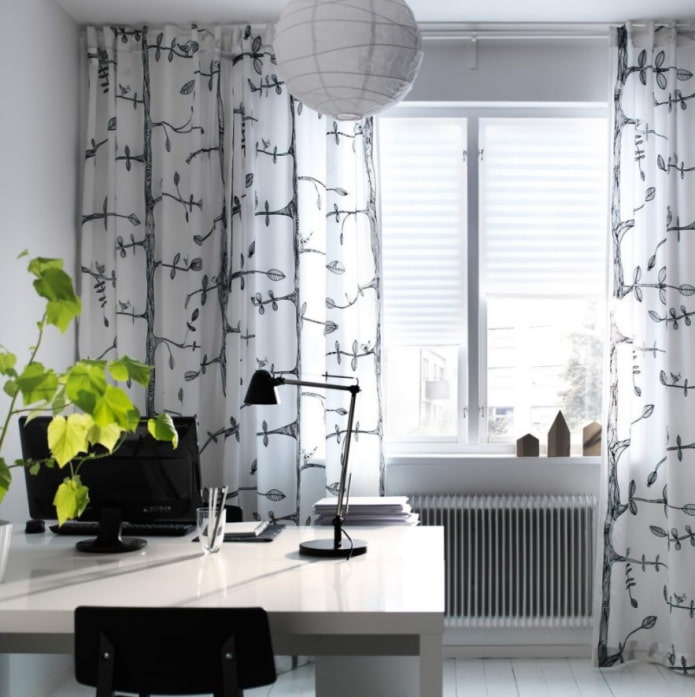 curtains with ikea pattern