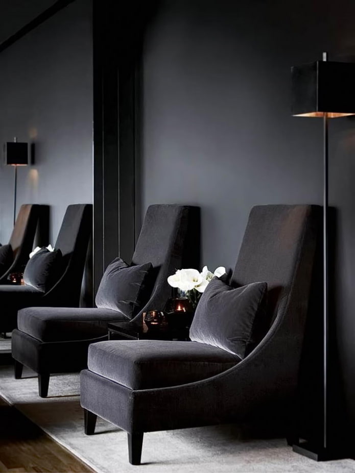 black velvet armchair