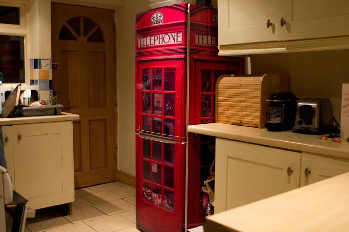 refrigerator telephone booth