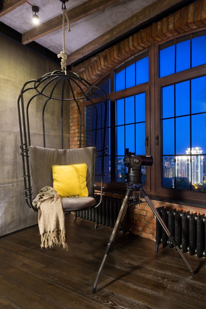 industrial style hanging chair