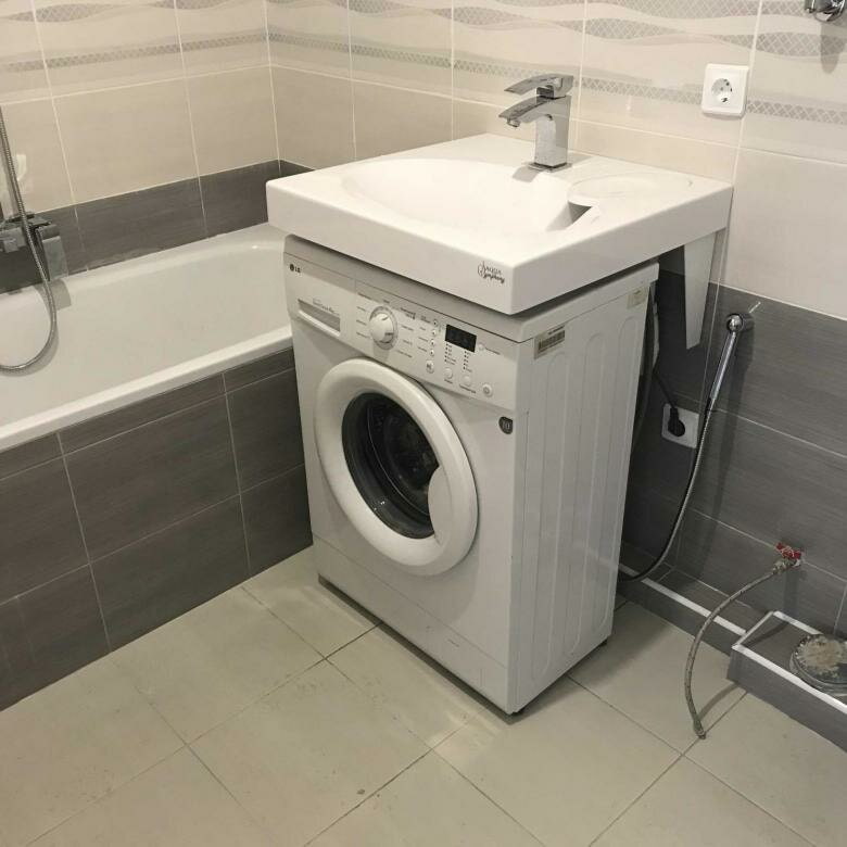 connecting a washing machine in the bathroom