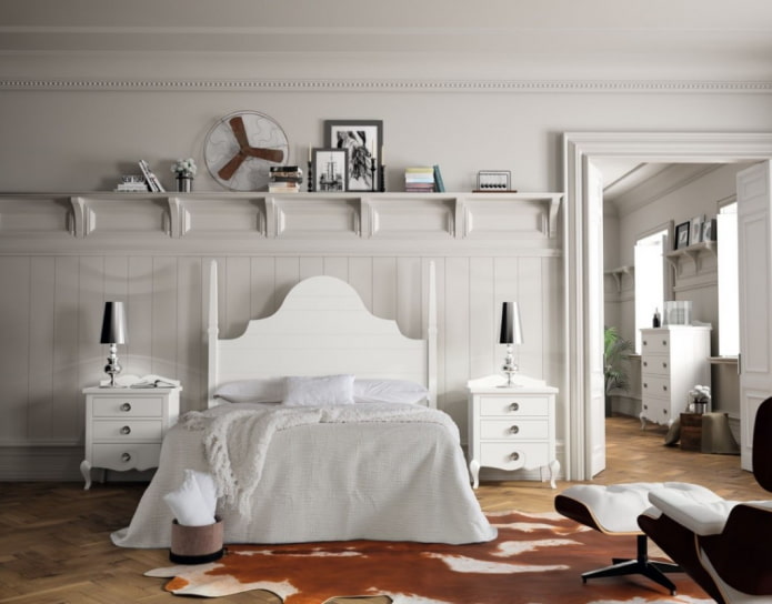white furniture in the bedroom