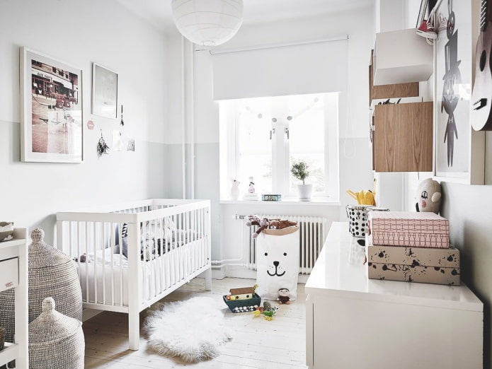 white furniture in the nursery