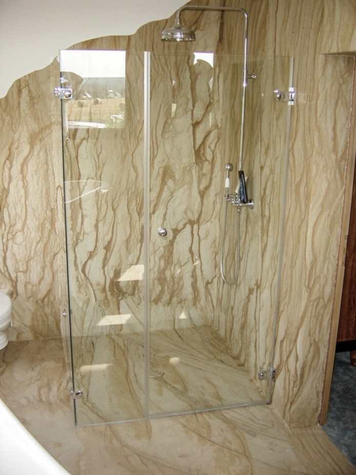 flexible stone shower