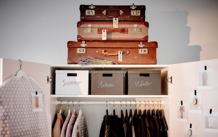 Suitcases on the closet