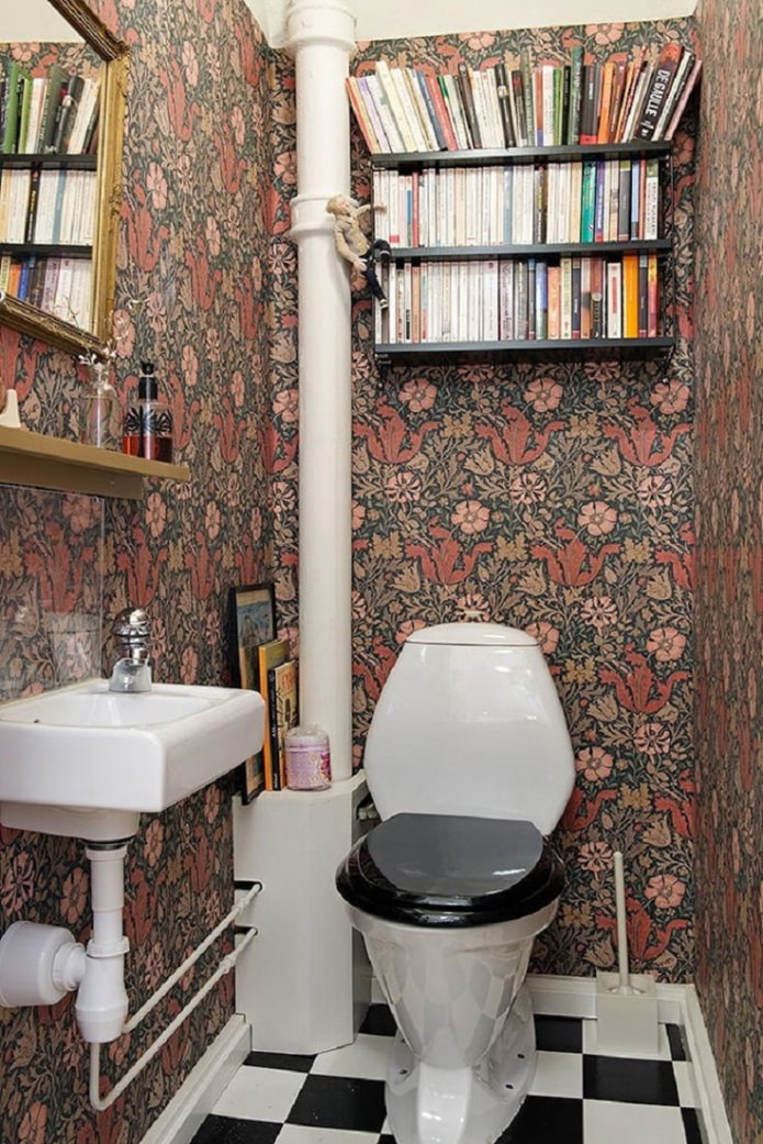 toilet with pipe