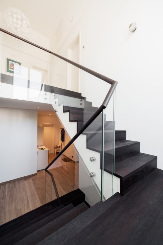 modern staircase in the house