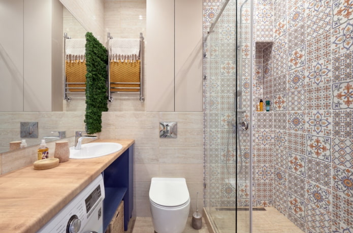 combined bathroom with shower