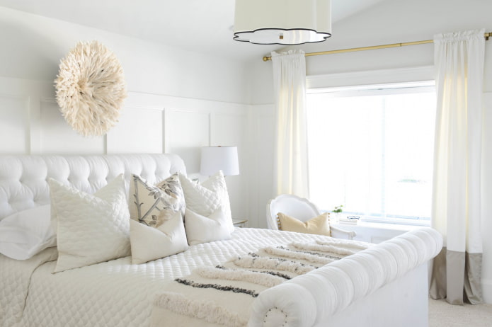 white textiles in the bedroom