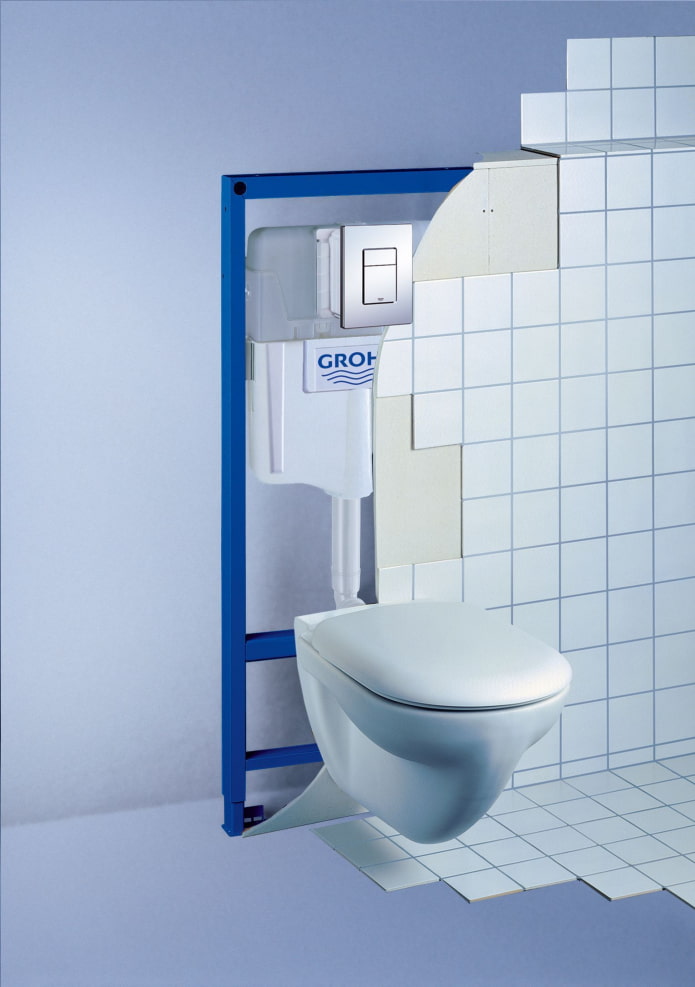 installation of a wall-hung toilet