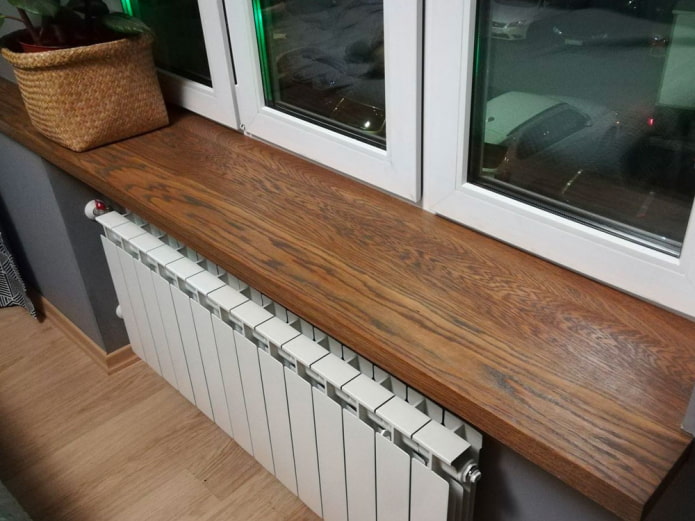 natural wood for windowsill