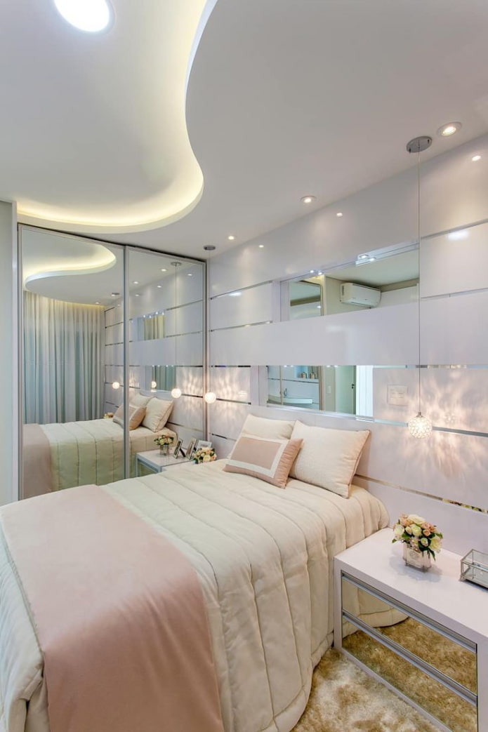 tiered ceiling in the bedroom