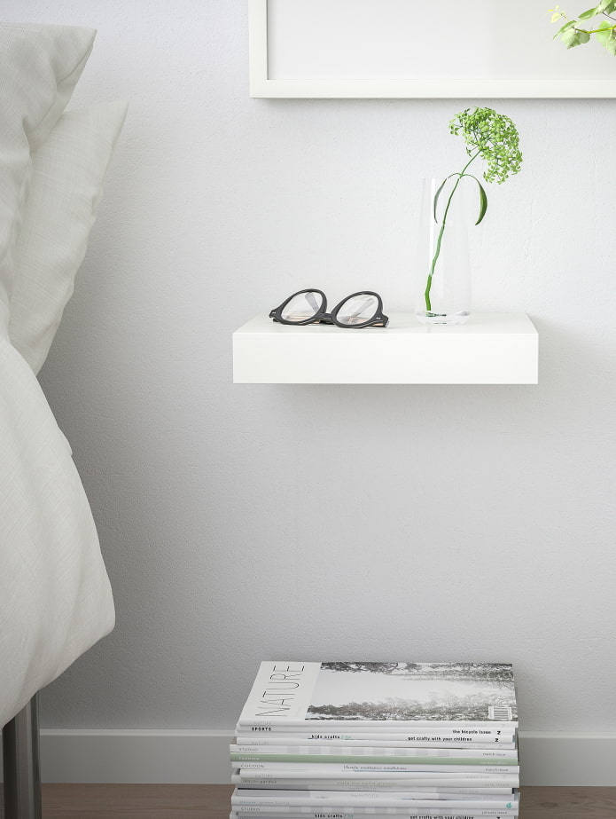 LACK shelf instead of a bedside table