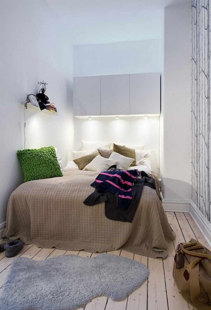 bedroom with white walls