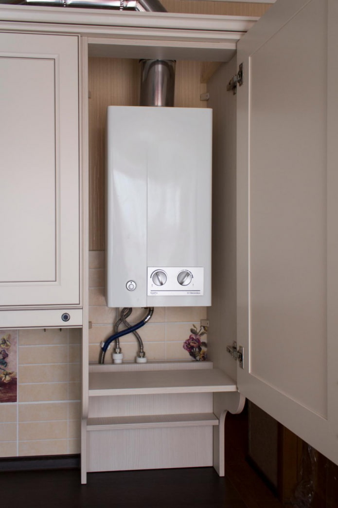 tabletop cabinet for gas water heater