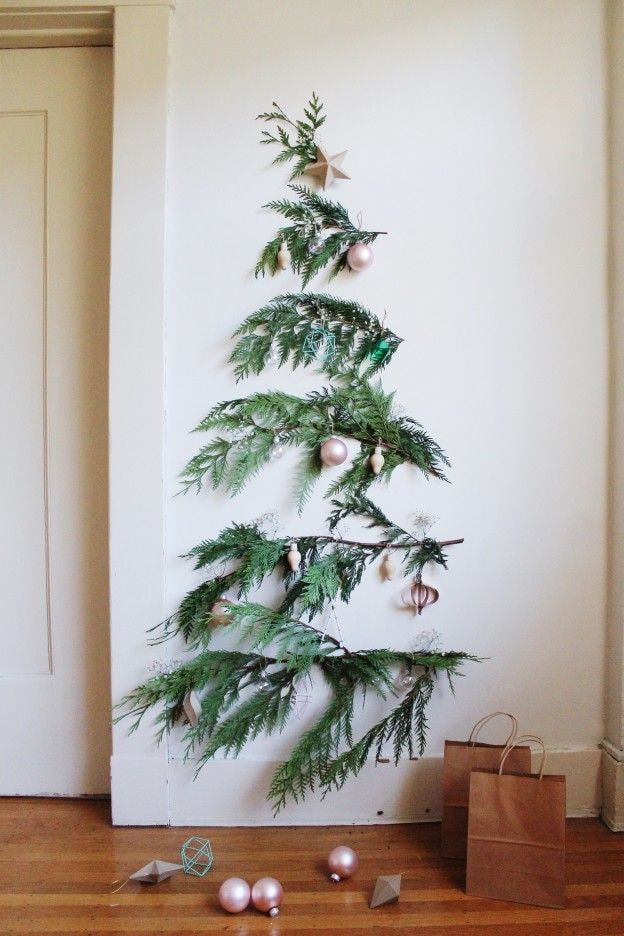 Christmas tree made of branches