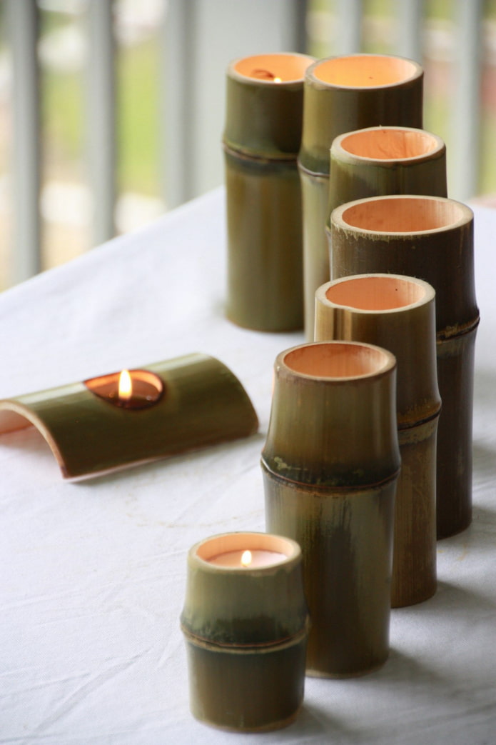 Kerzenständer aus Bambus