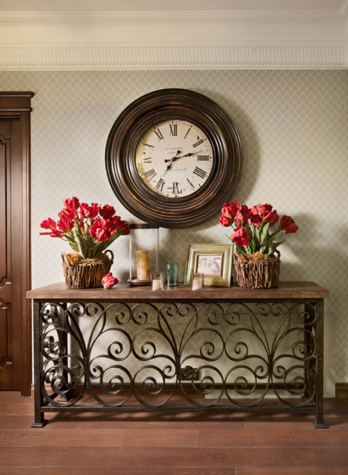 antique clock in the interior