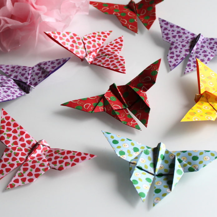 origami pillangók