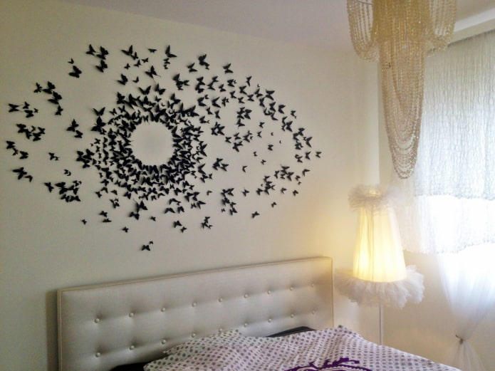 butterflies over the bed