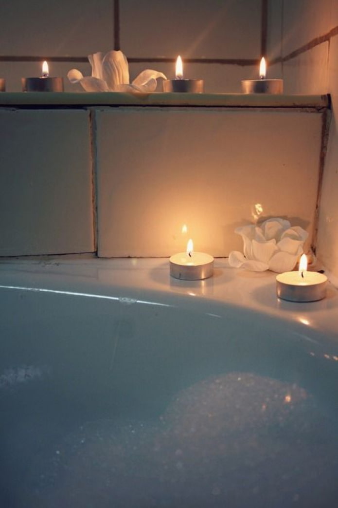 Candles in the bathroom