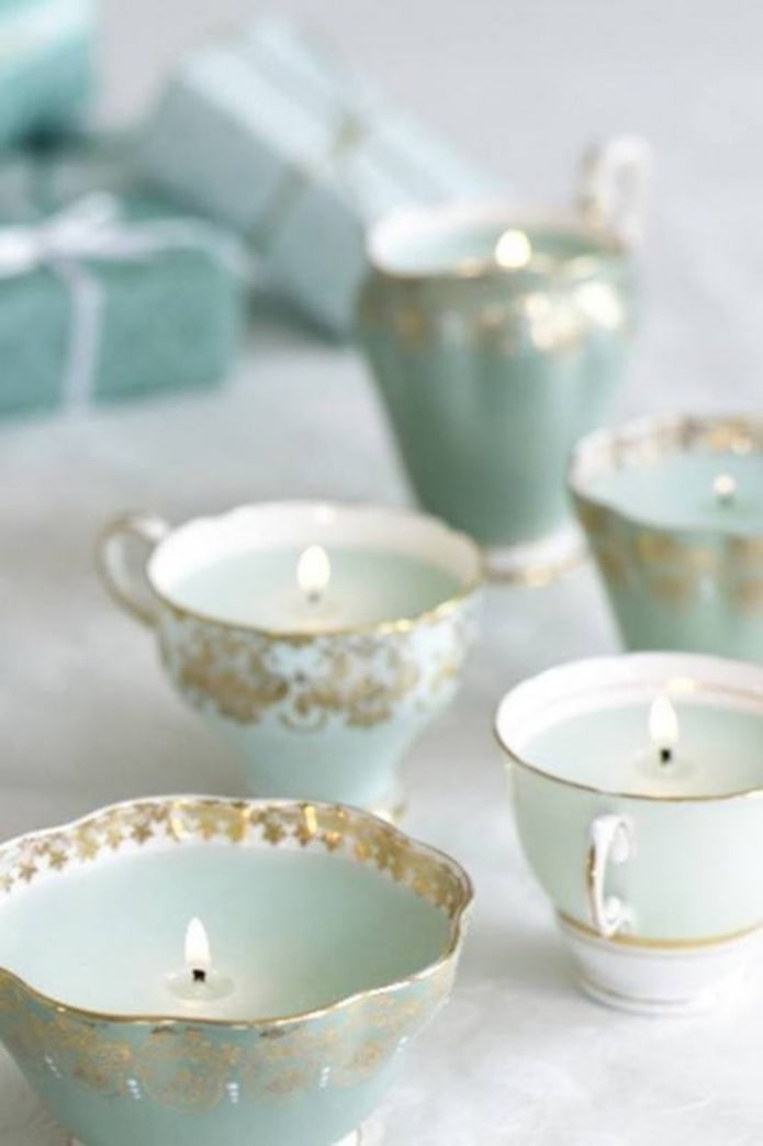Candles in cups