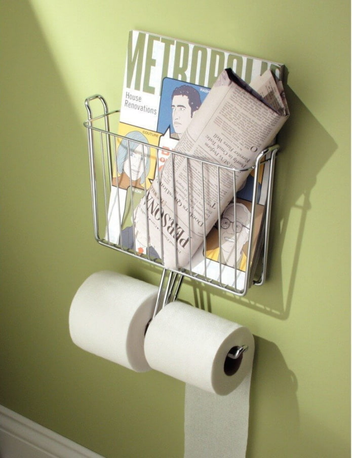 Halter für Zeitschriften und Toilettenpapier