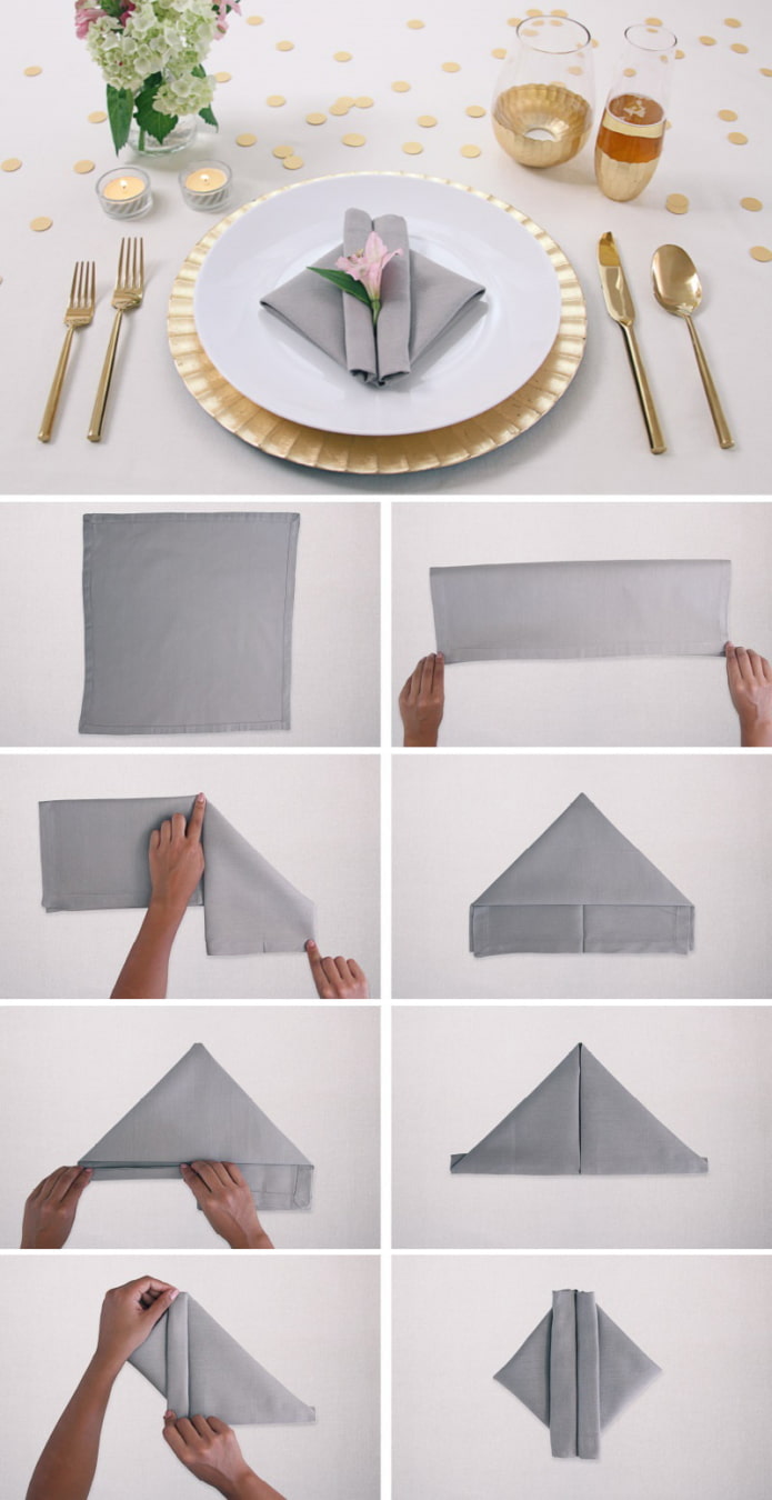 Figured napkin folding