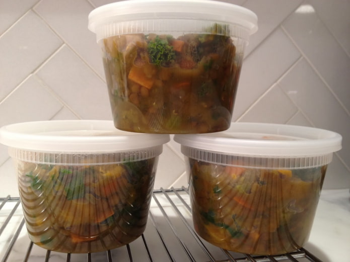 soup in containers
