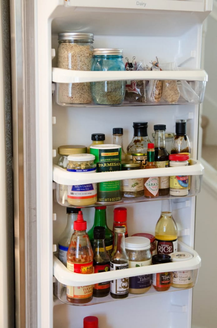 shelves on the refrigerator door
