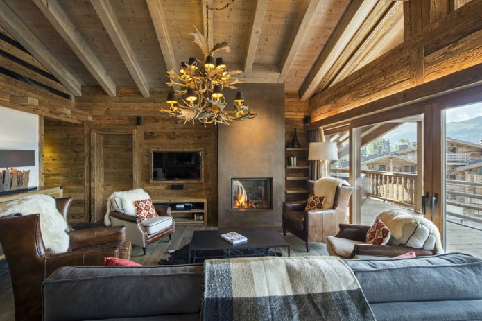 chalet style living room