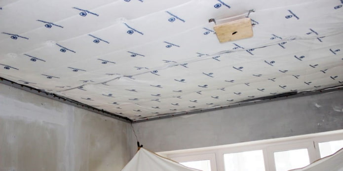 frameless noise insulation of the ceiling