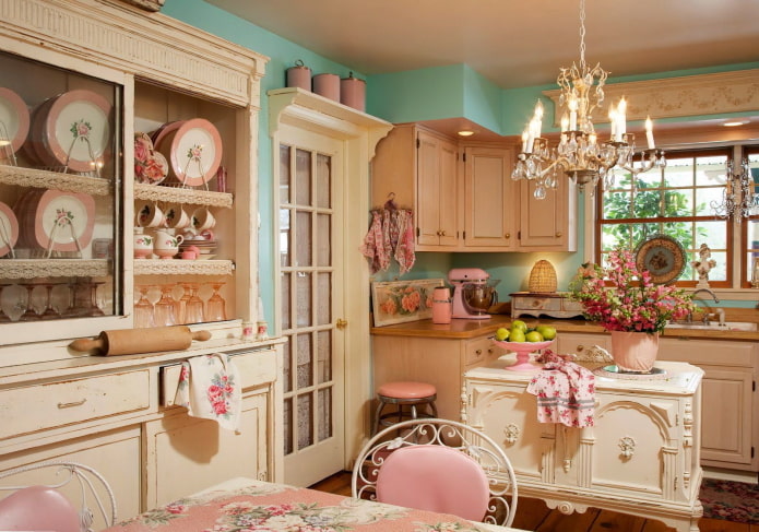 vintage bright kitchen