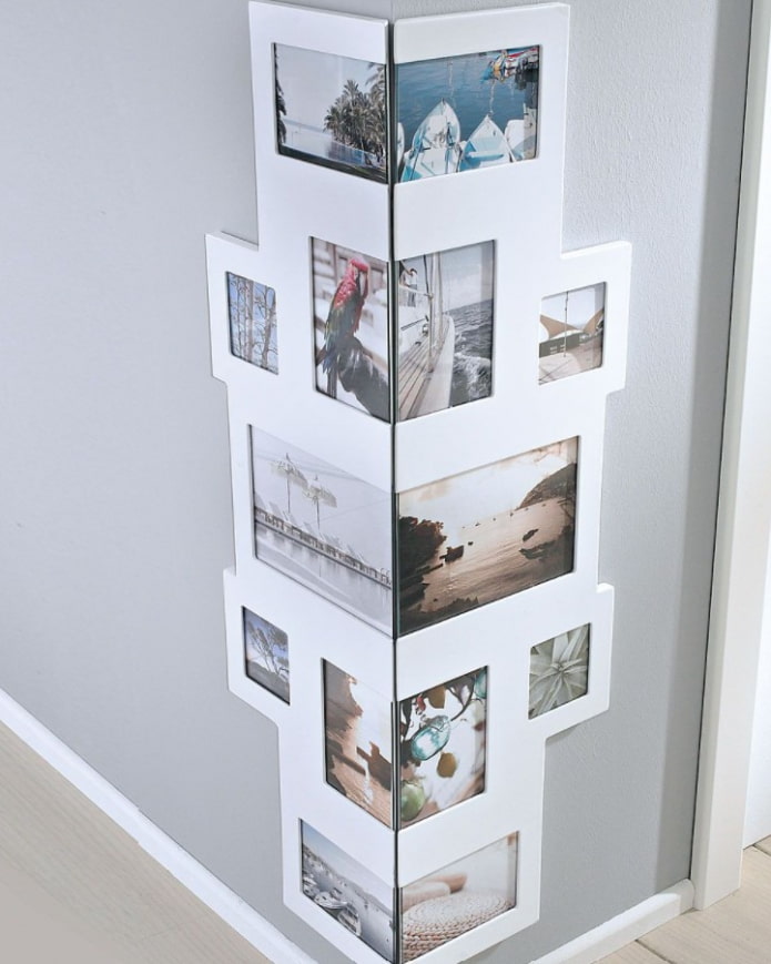 corner decoration with photos