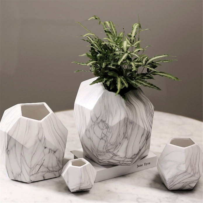 vase with marble texture