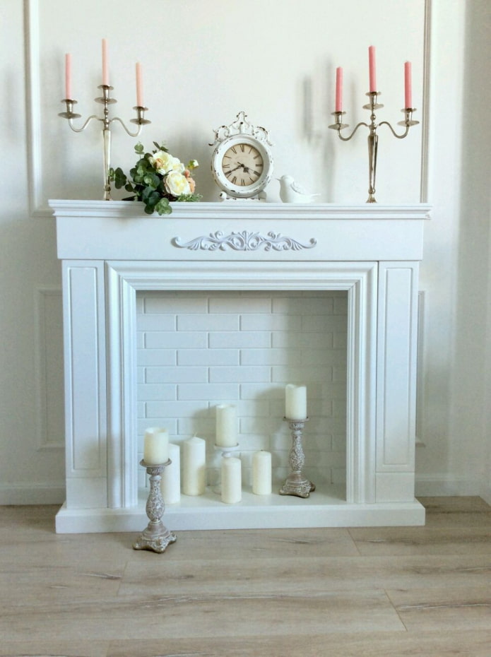 Styrofoam fireplace