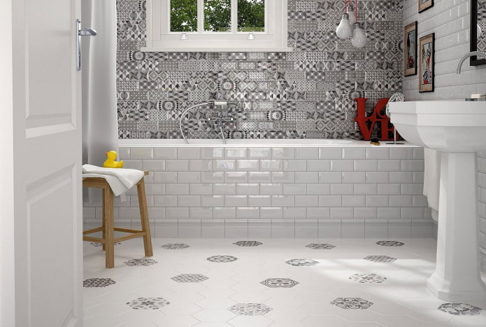 glazed tile screen ng banyo